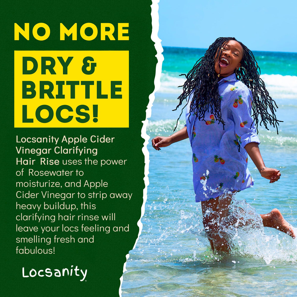 Locsanity Rosewater Peppermint Hair Rinse with fresh peppermint leaves