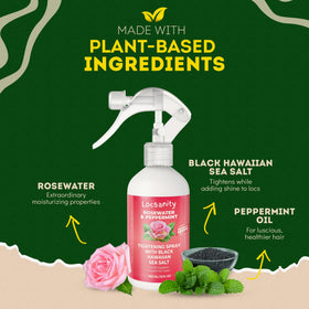 Locsanity Rosewater Peppermint Loc Spray 8oz back view
