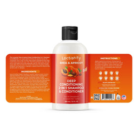 Locsanity shampoo bottle with label