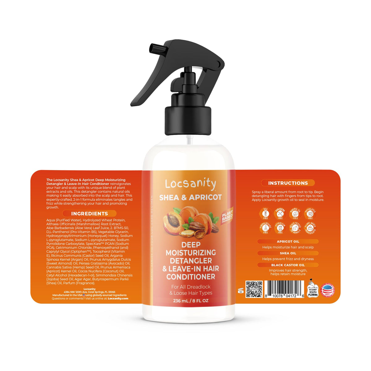 Locsanity Shea & Apricot Dreadlock Strength & Growth Formula packaging