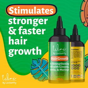 Locsanity Wini Hair Growth Oil 4 oz side view with dropper
