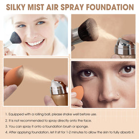 LOKFAR AirBrush Foundation Spray #02 Nude in use