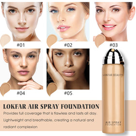 LOKFAR AirBrush Foundation Spray #02 Nude with brush
