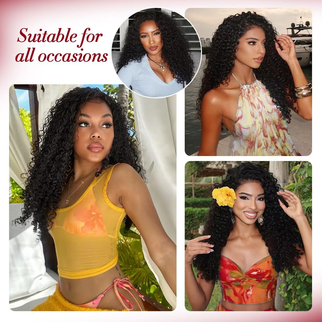 LOLLY HAIR crochet hair in natural black colour #1B