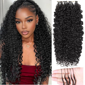 LOLLY HAIR Miracle Invisible Knots Crochet Hair 18 Inch front view