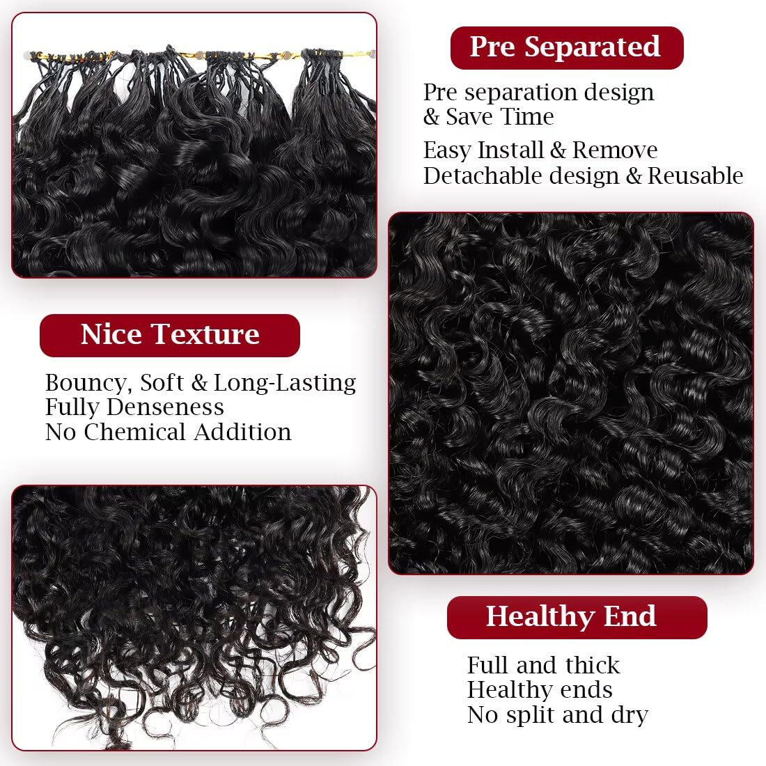 LOLLY HAIR Miracle Invisible Knots Crochet Hair 18 Inch packaging