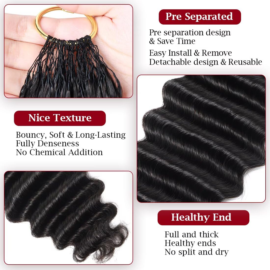 LOLly Hair Miracle Invisible Knots Crochet Hair 18 Inch packaging
