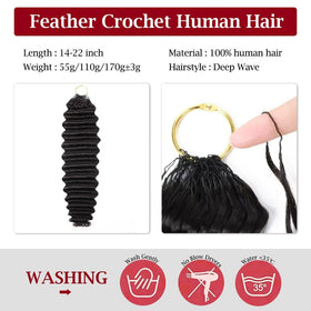 LOLly Hair Miracle Invisible Knots Crochet Hair 18 Inch pre-looped detail