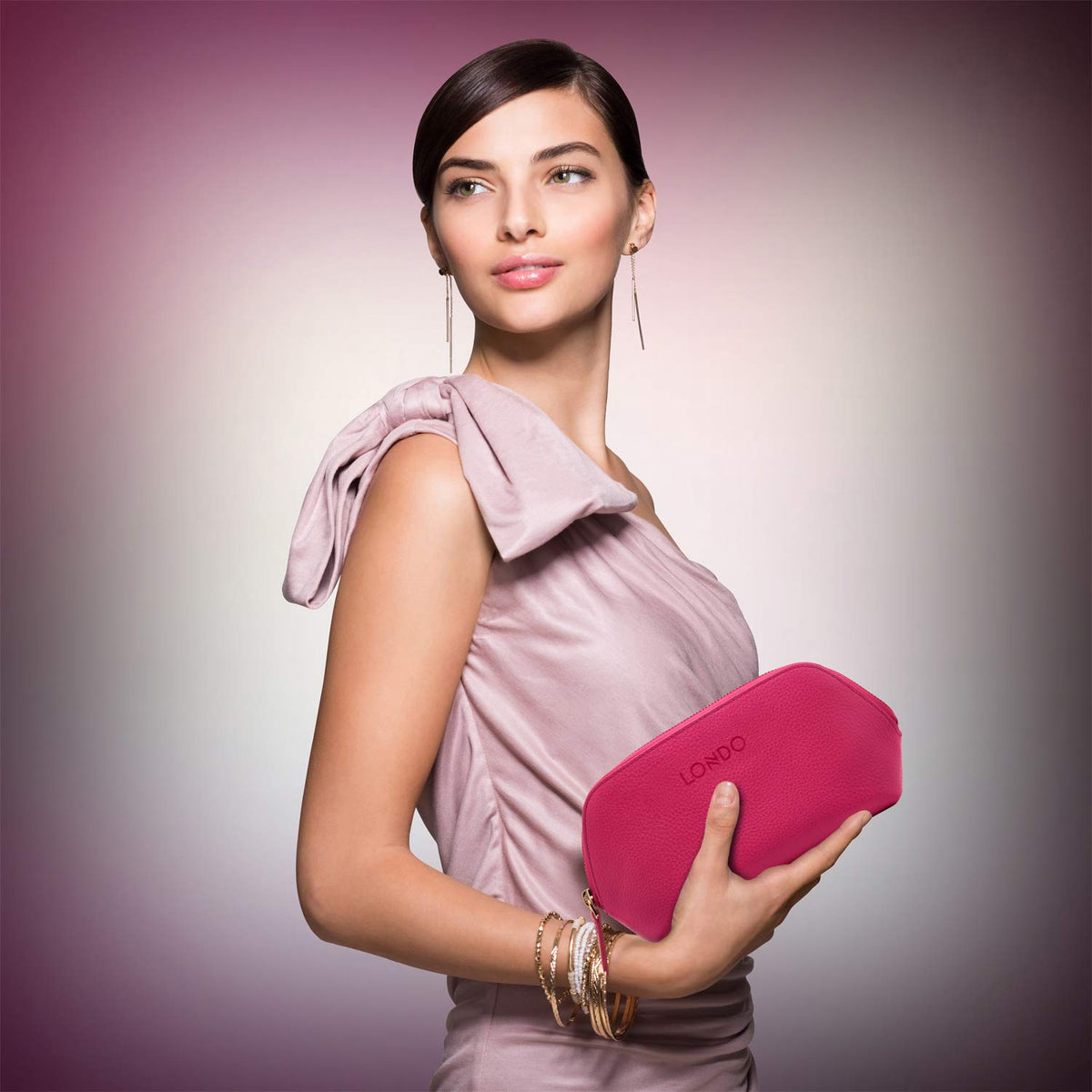 Londo Genuine Leather Makeup Bag packaging view