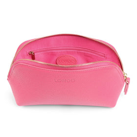 Londo Genuine Leather Makeup Bag showing stitching detail