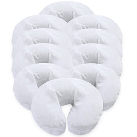LONDON LINENS pack of 10 white cotton flannel massage table covers front view