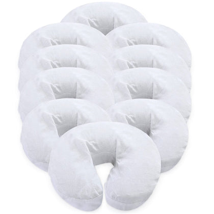 LONDON LINENS pack of 10 white cotton flannel massage table covers front view
