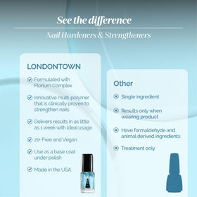LONDONTOWN Gel Strong Nail Hardener texture on nails