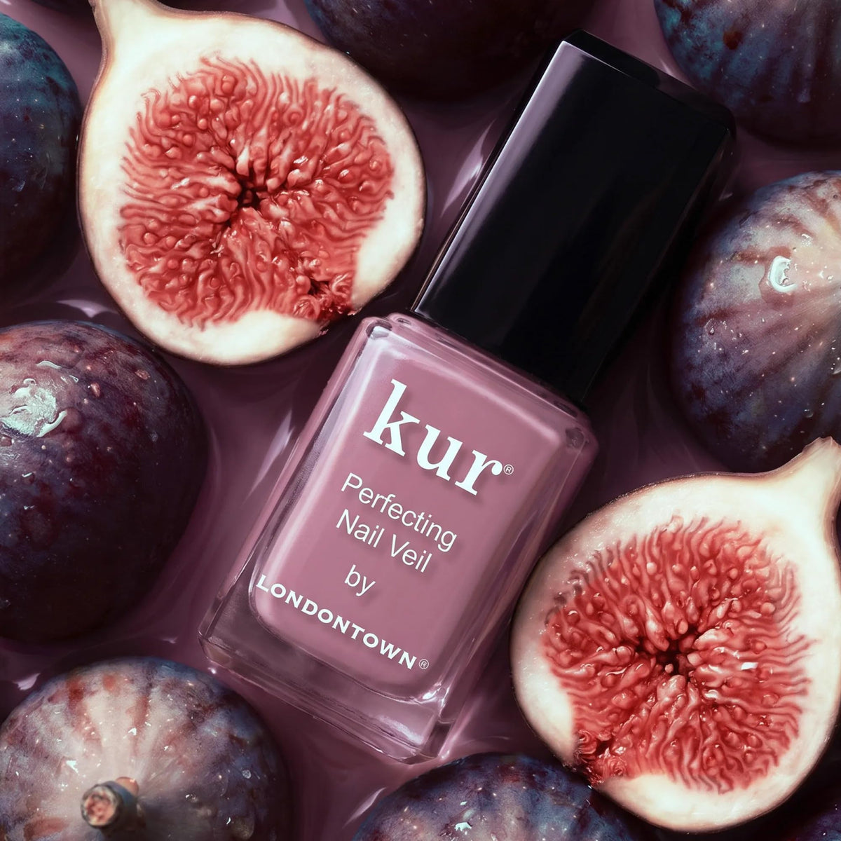 LONDONTOWN kur Perfecting Nail Veil #11 Fig swatch