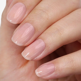 LONDONTOWN kur Perfecting Nail Veil Dusty Rose Tint with floral background
