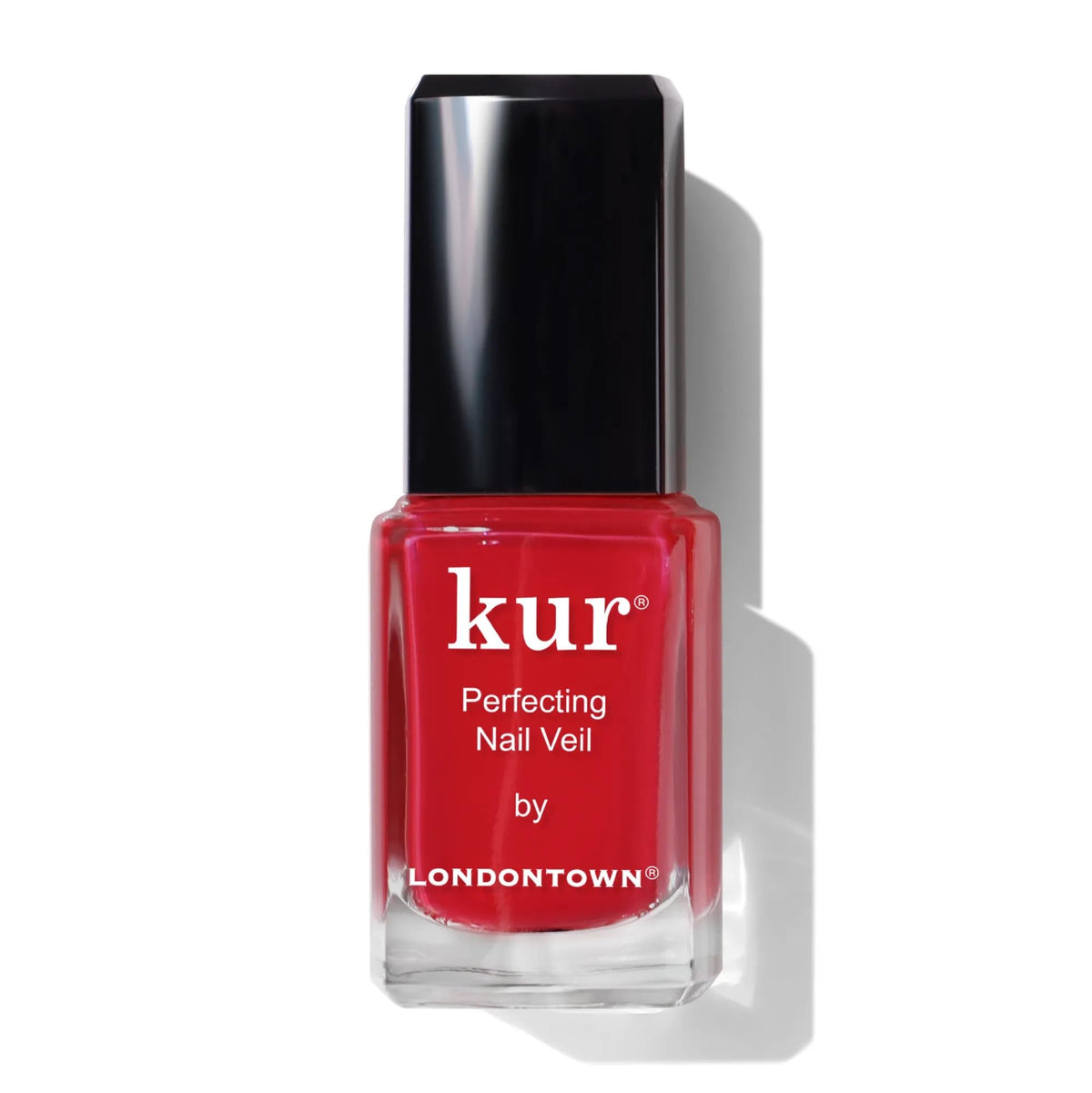 LONDONTOWN kur Perfecting Nail Veil Sheer Poppy Red bottle front view