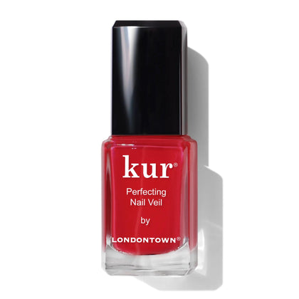 LONDONTOWN kur Perfecting Nail Veil Sheer Poppy Red bottle front view