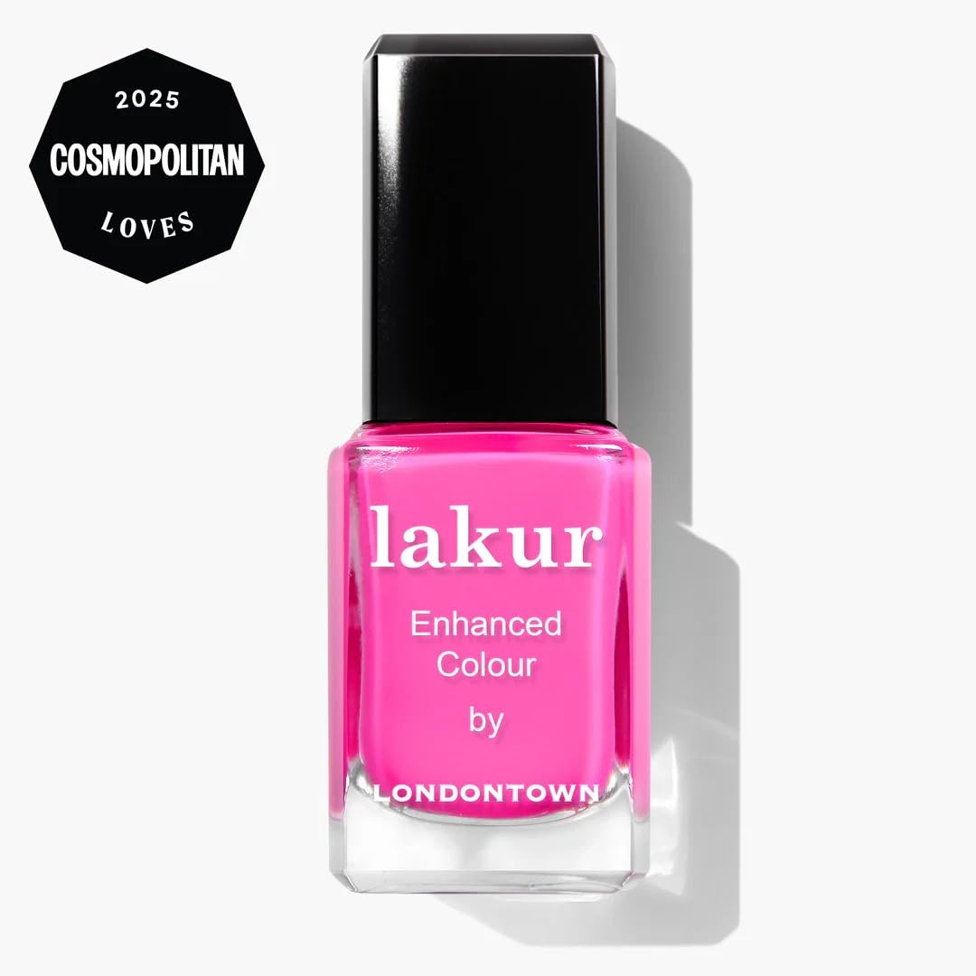 LONDONTOWN lakur Nail Polish Berry Punch bottle side view