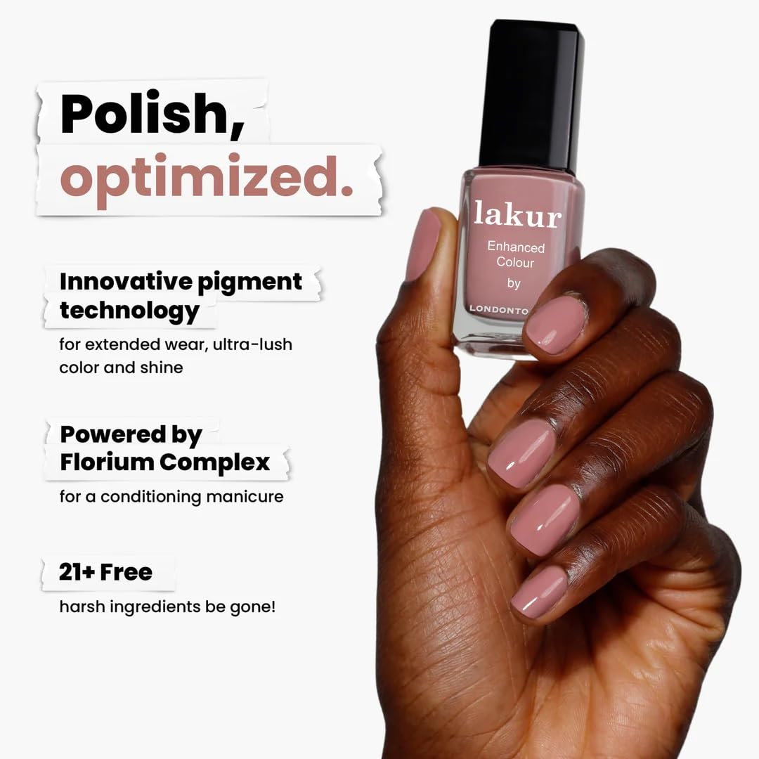 LONDONTOWN Lakur Nail Polish Crowning Crumpet on a nail wheel