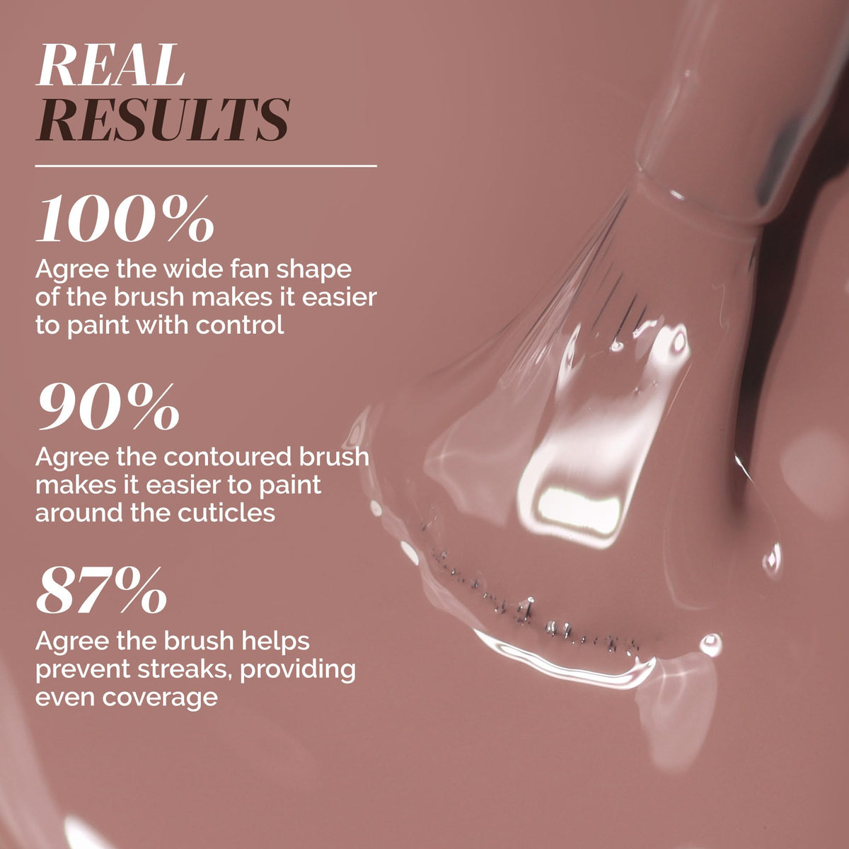 LONDONTOWN lakur Nail Polish Dirty Chai close-up of brush