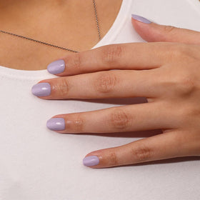 LONDONTOWN lakur Nail Polish Honey Lavender applied on nails