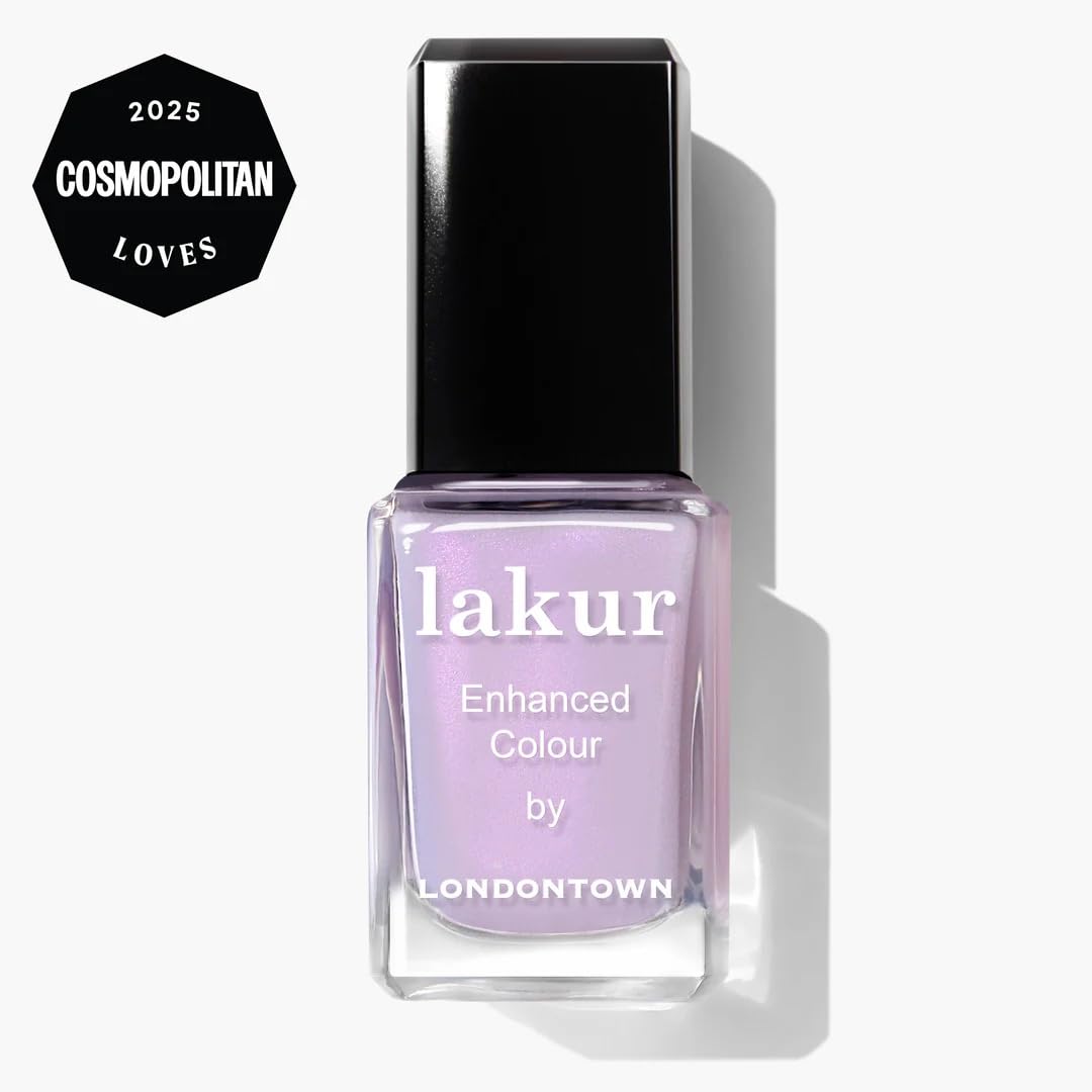 LONDONTOWN lakur Nail Polish Honey Lavender brush close-up
