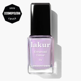 LONDONTOWN lakur Nail Polish Honey Lavender brush close-up