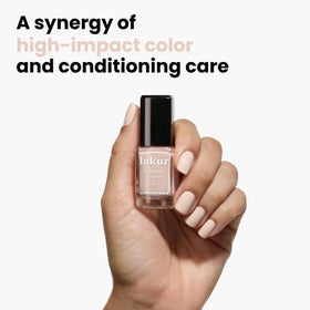 LONDONTOWN lakur Nail Polish in Linen applied on nails