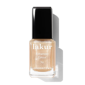 LONDONTOWN lakur Nail Polish Isla Bonita front view with gold shimmer