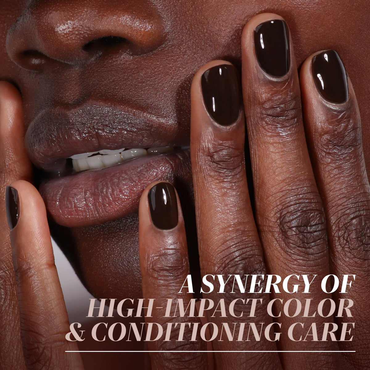 LONDONTOWN lakur Nail Polish Midnight Mocha bottle close-up