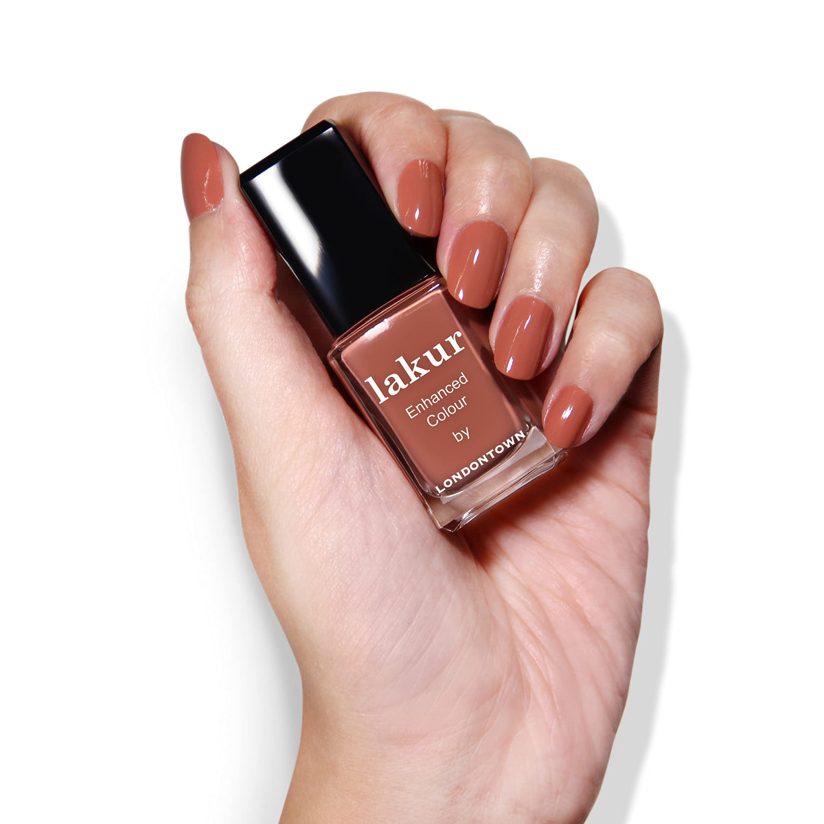 LONDONTOWN lakur Nail Polish Pecan Pie in natural light