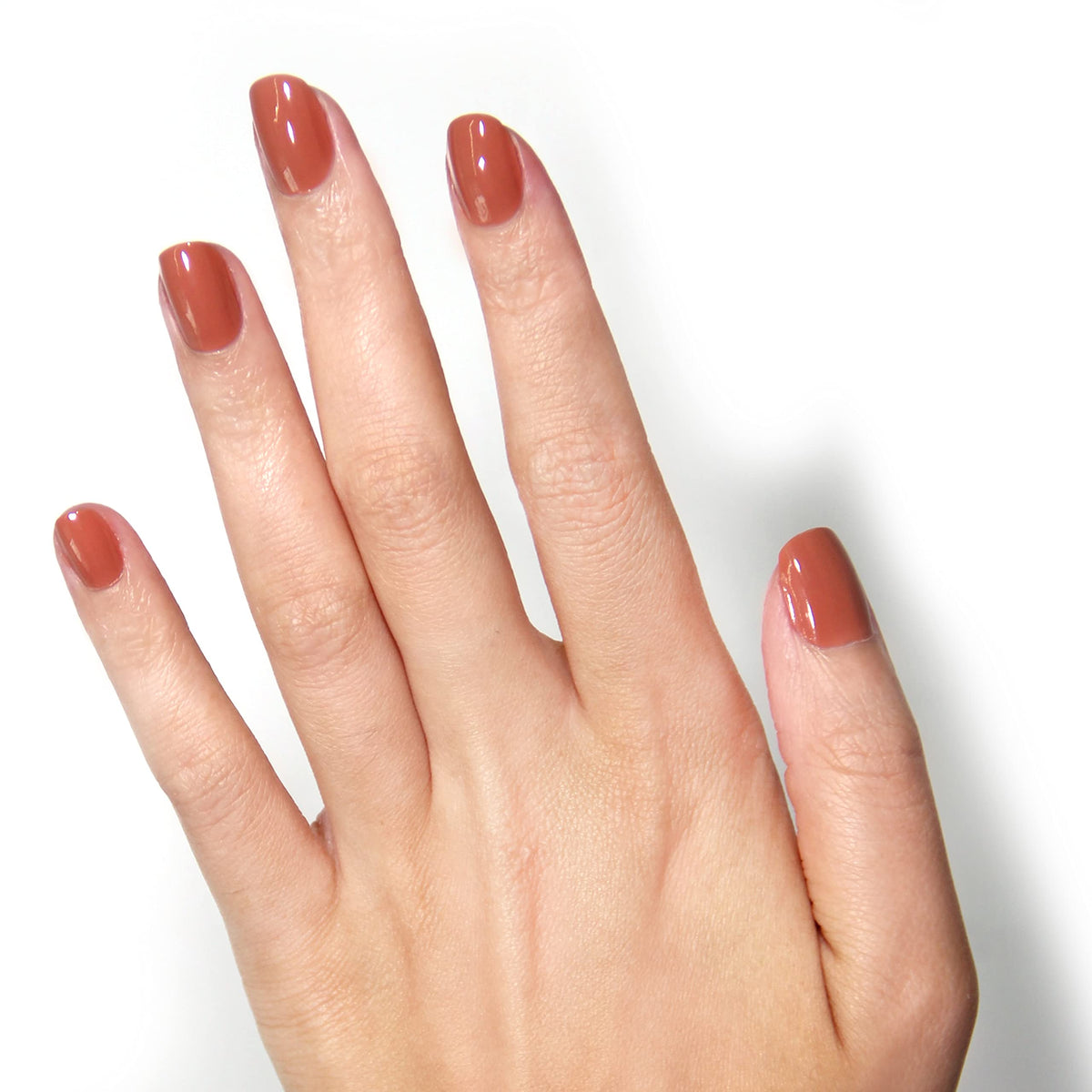 LONDONTOWN lakur Nail Polish Pecan Pie swatch on nail