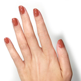 LONDONTOWN lakur Nail Polish Pecan Pie swatch on nail