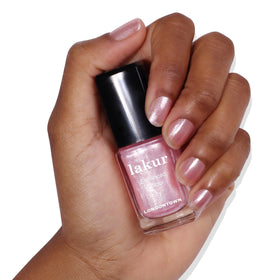 LONDONTOWN lakur Nail Polish Pink Strawberry with floral background