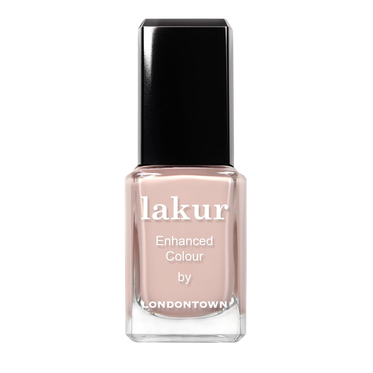 LONDONTOWN lakur Nail Polish Plie front view with nude and brown shades