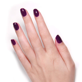 LONDONTOWN lakur Nail Polish Portobello Plum application on nails
