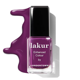LONDONTOWN lakur Nail Polish Portobello Plum with base and top coat