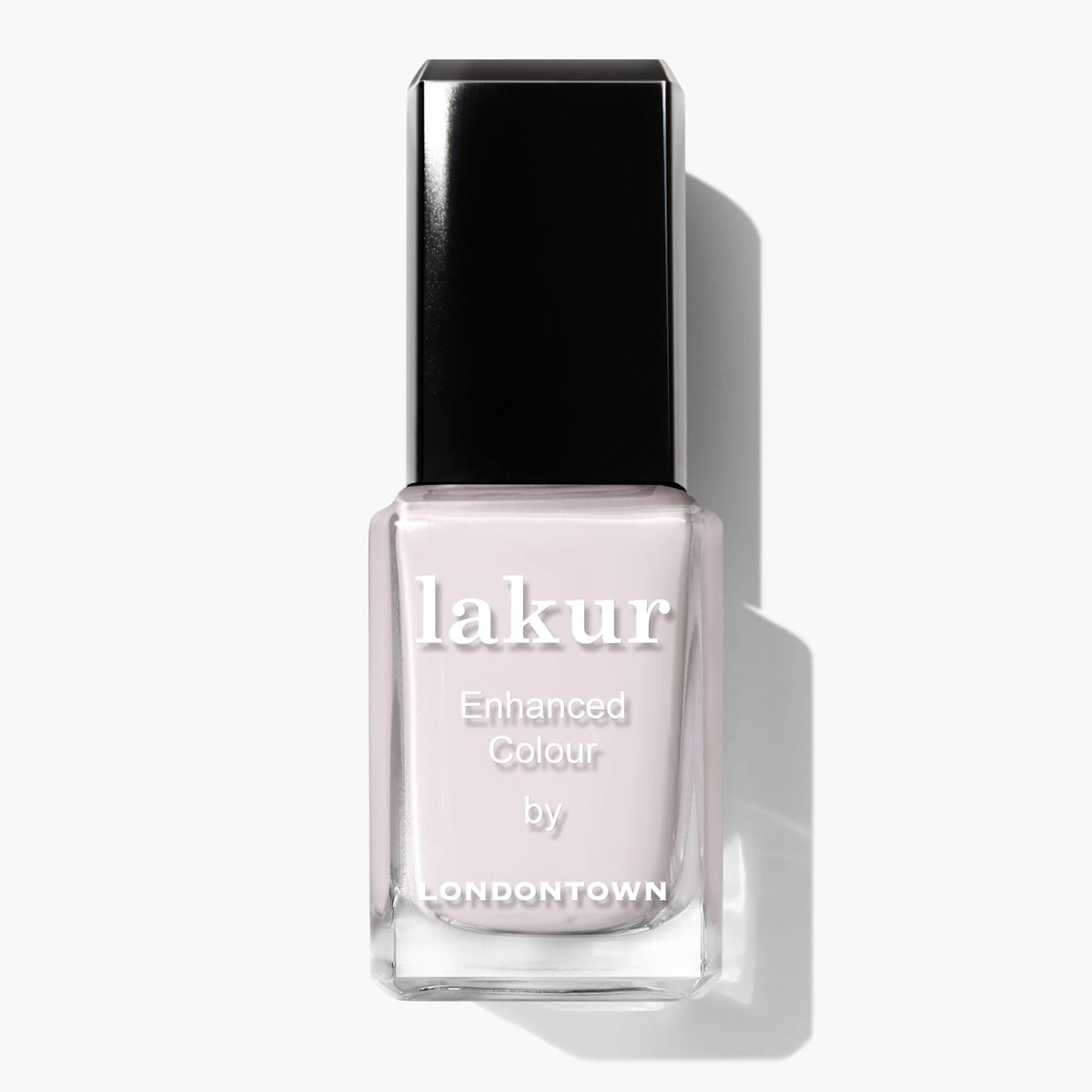 LONDONTOWN lakur Nail Polish Ski Bunny front view with pink and purple shades