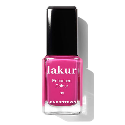 LONDONTOWN lakur Nail Polish Summer Fling pink and purple shades front view
