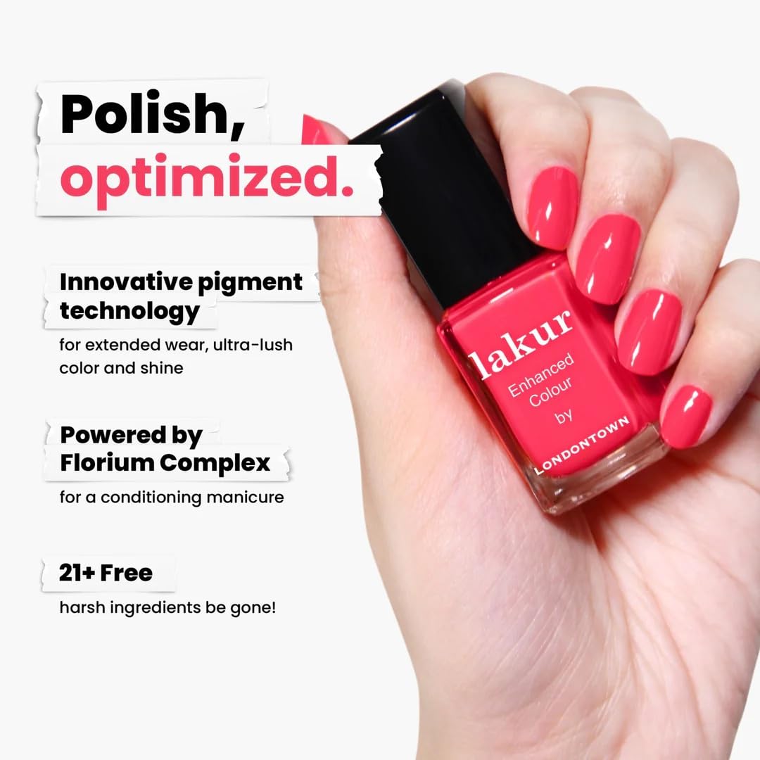 LONDONTOWN lakur Nail Polish Weekend Cheers application on nails