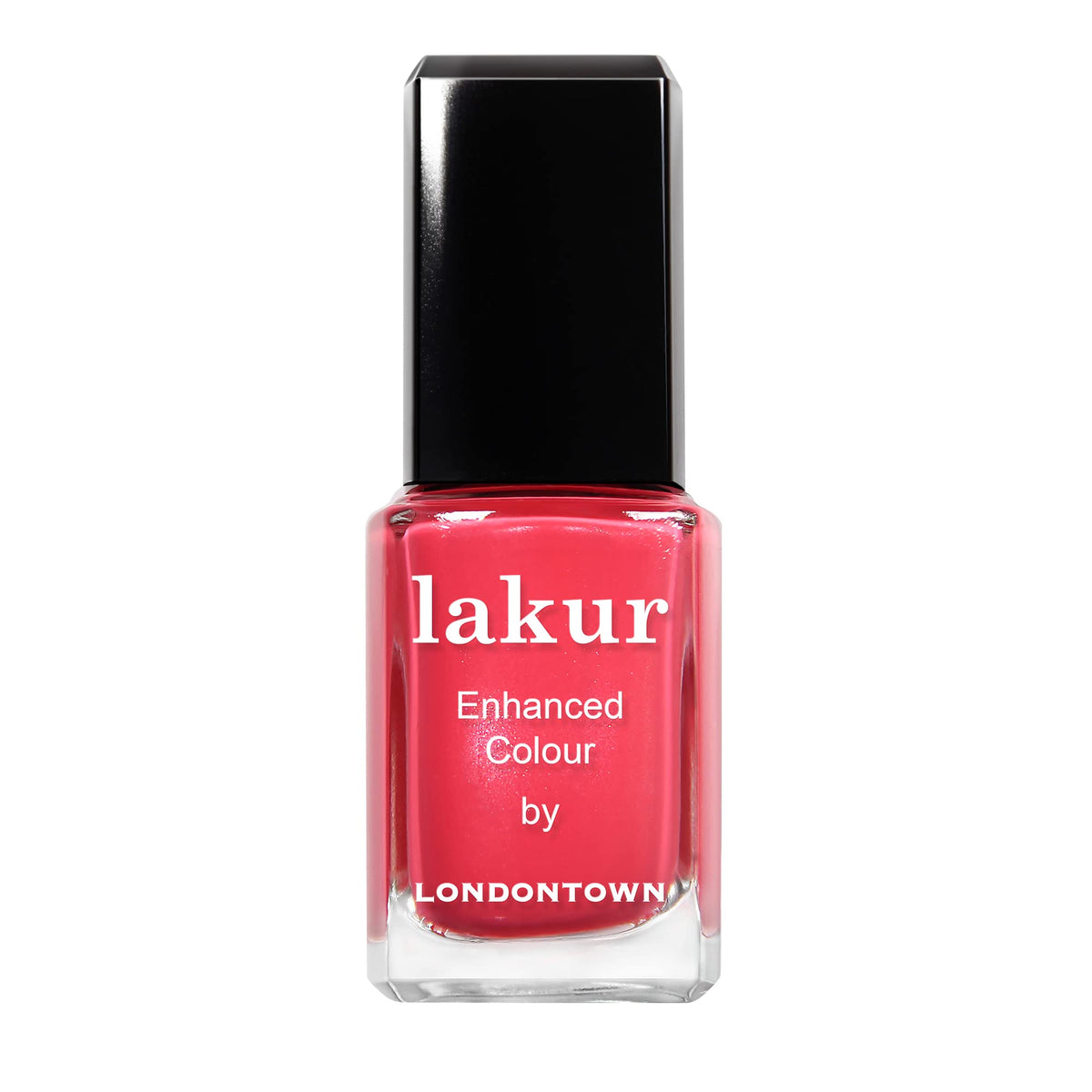 LONDONTOWN lakur Nail Polish Weekend Cheers front view with pink and purple shades