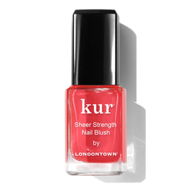 LONDONTOWN Sheer Strength Nail Blush 2-in-1 Tinted Nail Hardener, Poppy front view