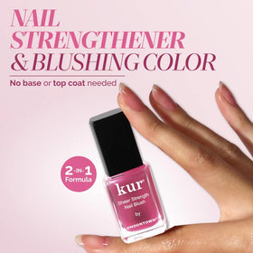 LONDONTOWN Sheer Strength Nail Blush Hibiscus bottle side view