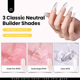 Long square half cover nail tips with thin edges