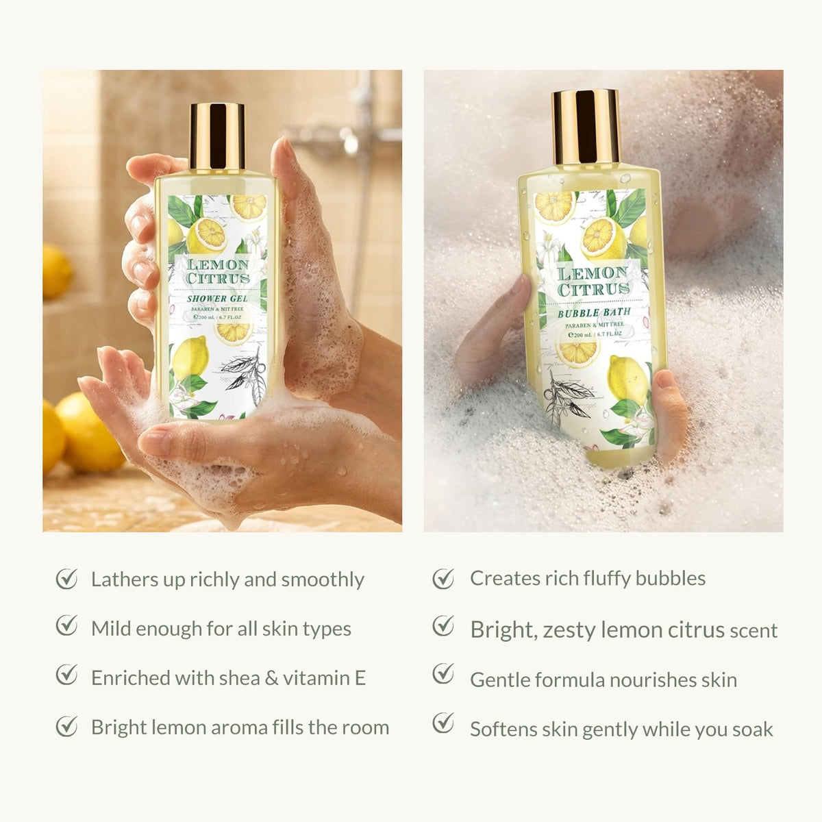 Loofah back scrubber included in the bath gift set