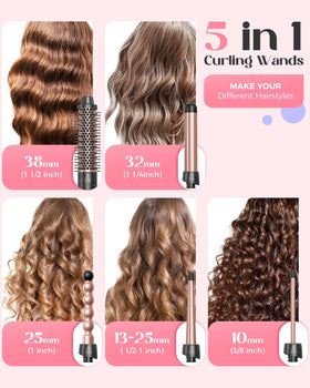 Lopeie 0.5-1.0 inch tapered curling wand close-up