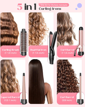 Lopeie 5-in-1 Curling Iron tapered wand close-up