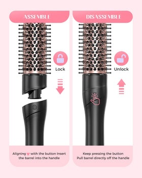 Lopeie curling wand set with accessories on a vanity