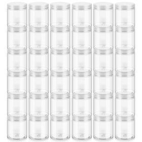 Loretoy 36 pack of 8 oz plastic jars with clear lids