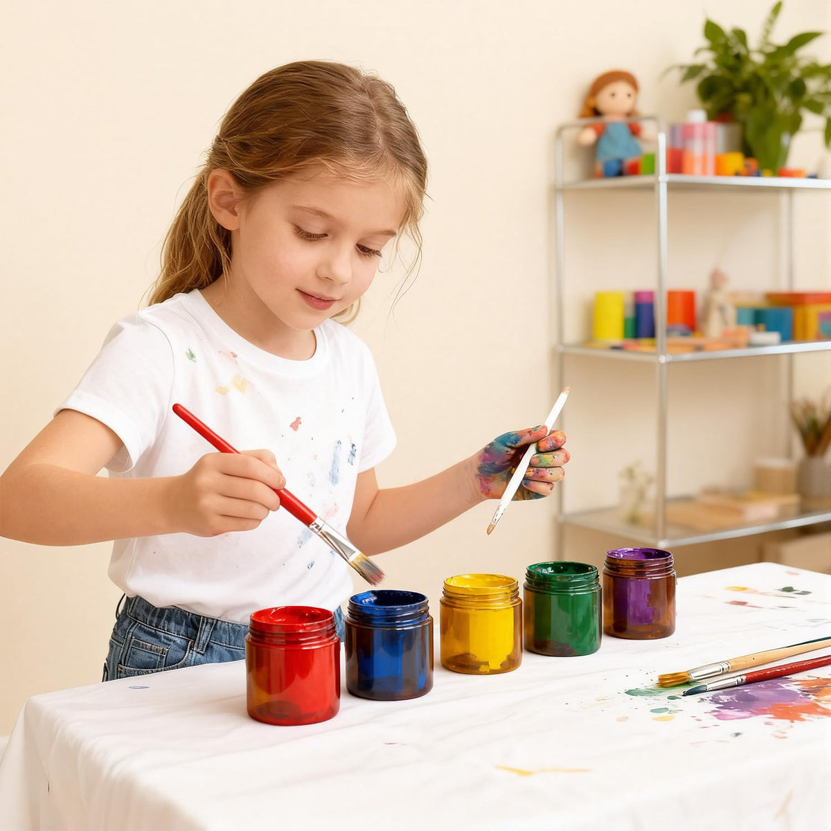 Loretoy jars displayed with DIY labels